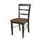 International Concepts 42 in. Solid Wood Round Drop Leaf Pedestal Table with 4 Dining Chairs in Hickory/Washed Coal K45-42DPT-23B-C2-4 - alternate 3